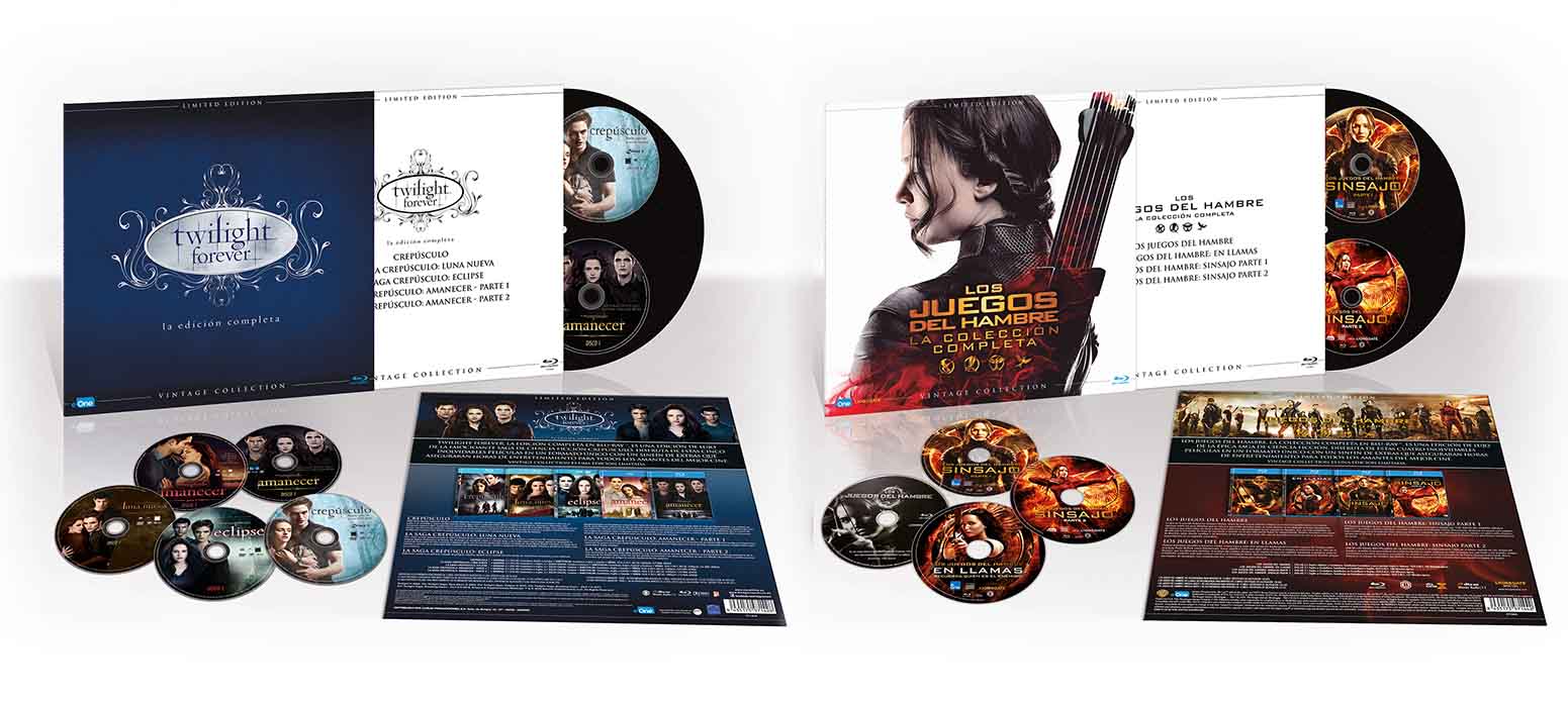 Crepúsculo y Los Juegos del Hambre en DVD y Blu-ray